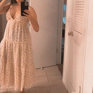 Midi length dress.